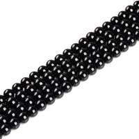 high quality natural stone black onyx beads round loose stone beads for diy jewelry making bracelets necklaces 4681012mm 15