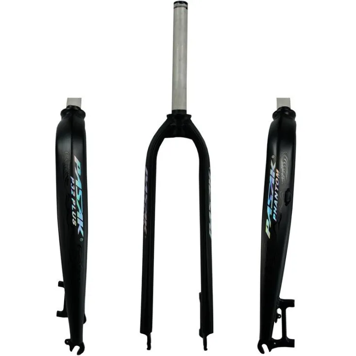 black multicolor PASAK жесткая вилка для велосипеда 2" 27,5" 2" алюминиевая горная Велосипедная вилка для шоссейного велосипеда жесткая модель P32 дисковый тормоз - Цвет: black multicolor