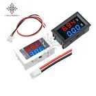 Миниатюрная Светодиодная лампа 100 В постоянного тока 10 А, 0,56 дюйма, вольтметр, амперметр, панель, усилитель, синий, красный светодиодный дисплей, монитор, измеритель напряжения и тока, тестер
