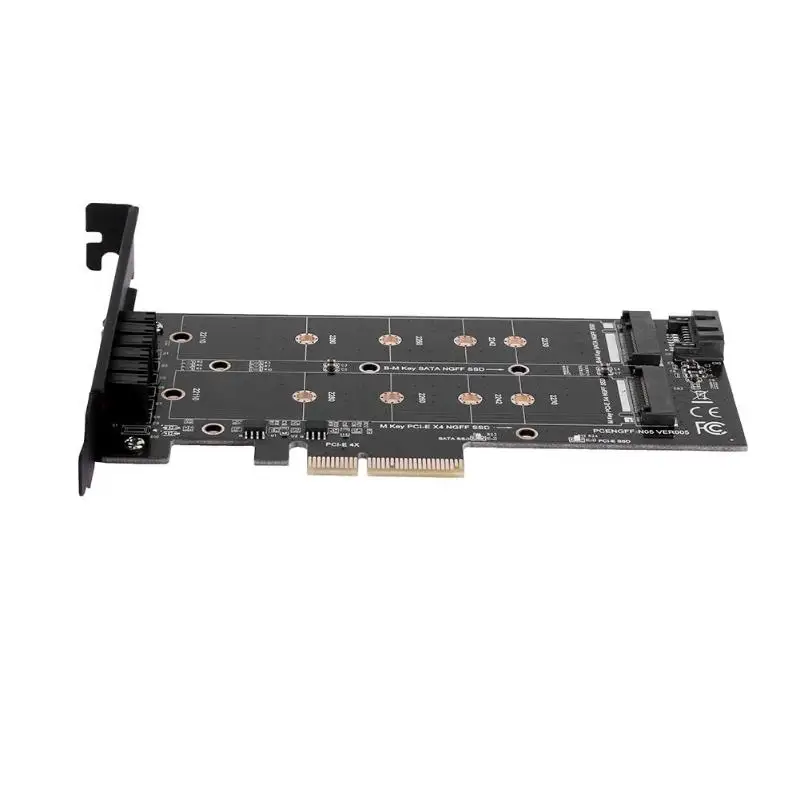 Адаптер PCI-E 4X к NGFF SSD карта B-key + M-key M.2 NVME адаптер двойной 12V 3 V напряжение для 2230/2242 m2