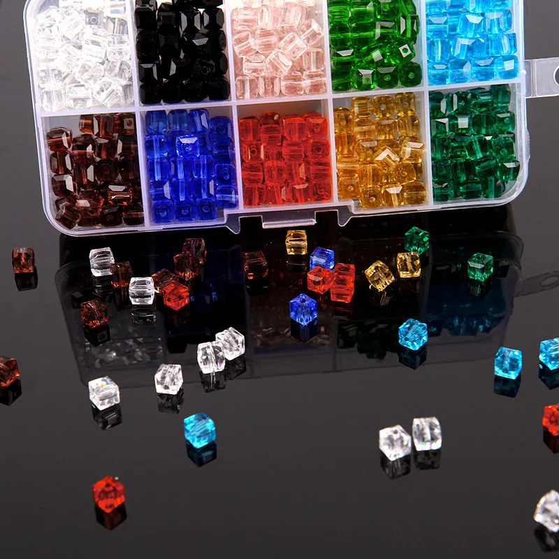 250/300/500/1000 шт Стекло хрустальные бусины Bicone Spacer цветной плоский наконечник