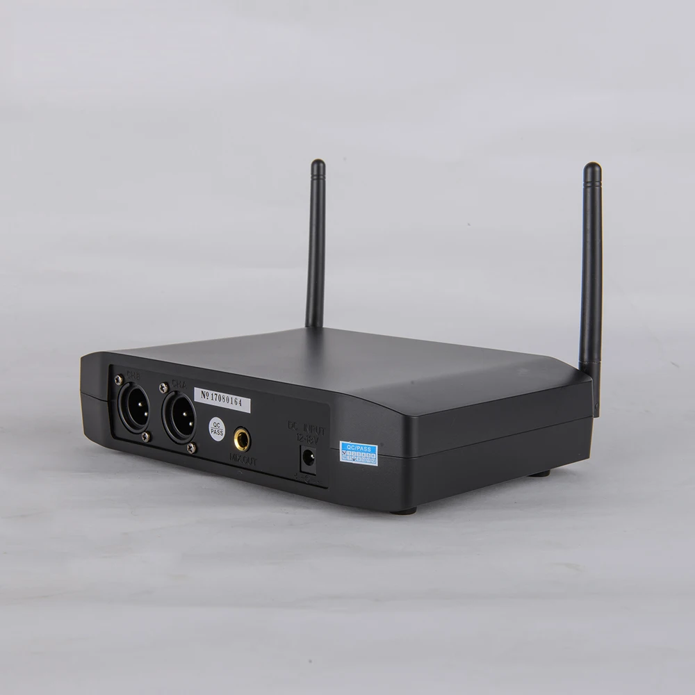 Двойная ручная Беспроводная микрофонная система UHF регулируемые частоты