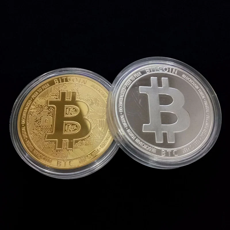 Стиль физический Биткоин металлический Бит монета BTC чехол отличный подарок имитация памятной арт-коллекция монет BTC медаль