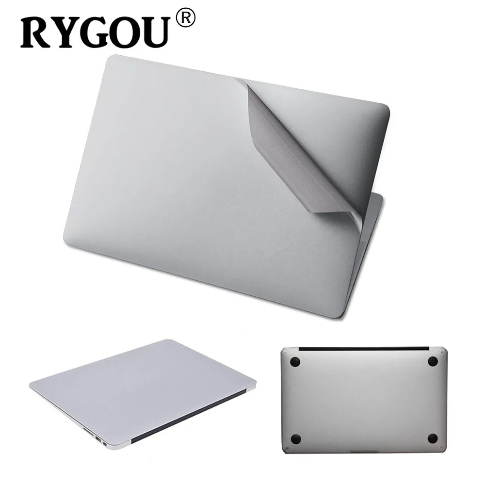 NEW Design Silver Skins Full Body Sticker For MacBook Air Pro Retina 11 12 13 15 Guard Case Bottom Cover Surface Protective Film