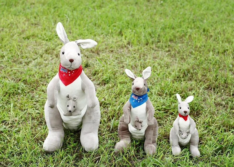 Милый Австралийский кенгуру с ребенком в кармане плюшевая кукла игрушки