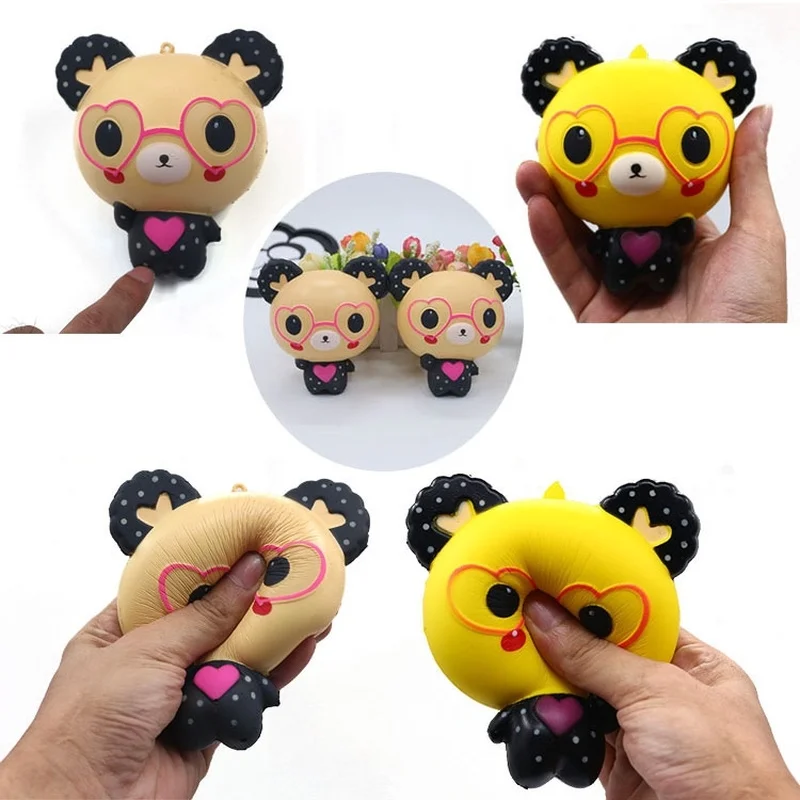 

Сжимаемые медленно поднимающиеся Джамбо Kawaii милые очки медведь для детские игрушки для вечеринок игрушка для снятия стресса