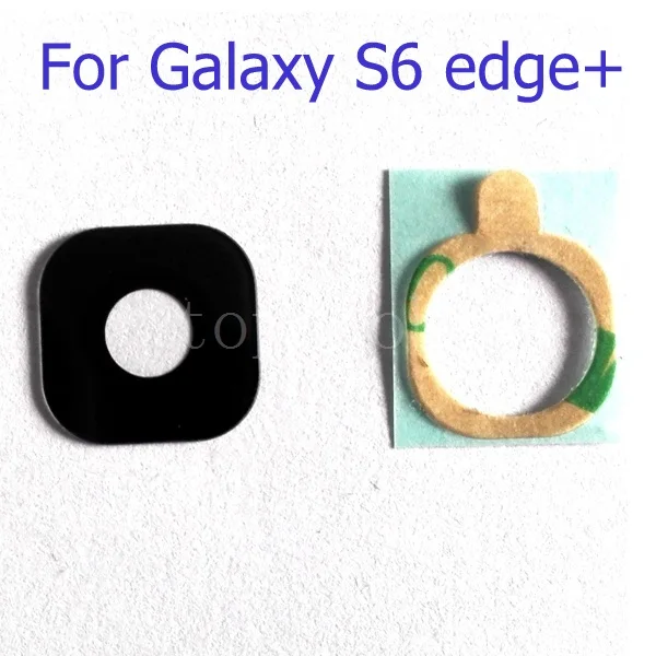 black s6edge plus Подлинная задняя камера объектив для samsung Galaxy S6 S6 края сзади прозрачная стеклянная линза для samsung S6 edge+ Защитная крышка объектива+ 3 М клей - Цвет: black s6edge plus