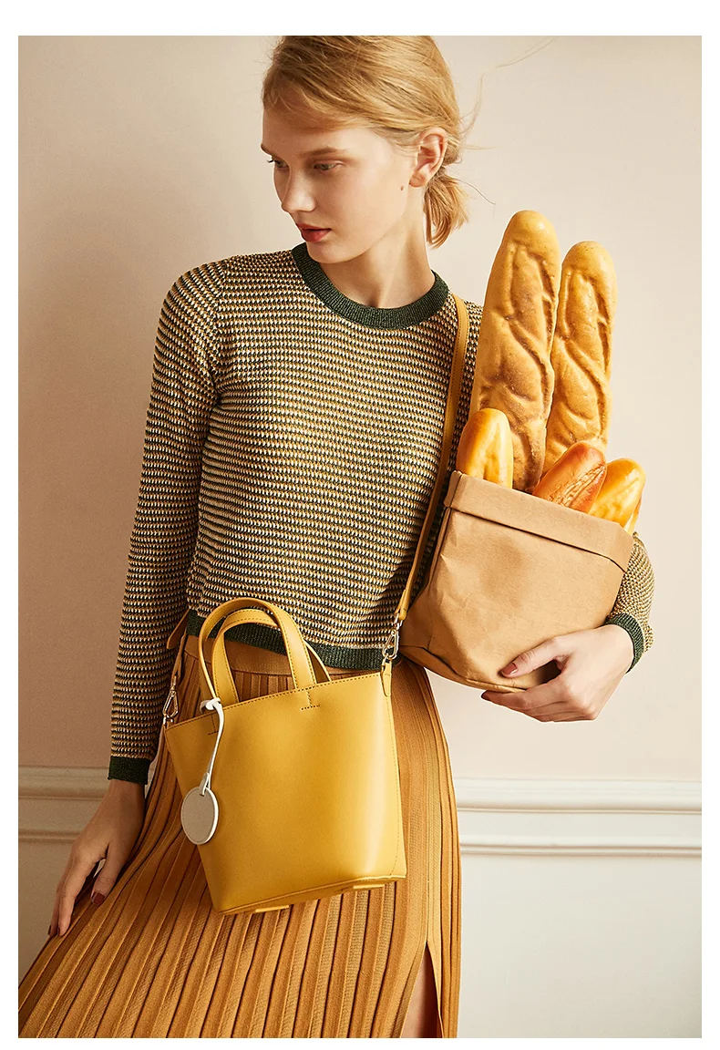 EMINI HOUSE Mini Tote Bag Luxury Handbags Women Bags Designer Crossbody Bags For Women Split Leather Shoulder Bag