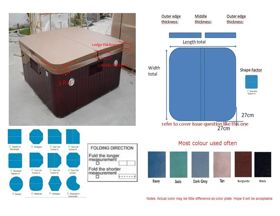 hot tub cover leather 220 cm x radius 25 | Обустройство дома