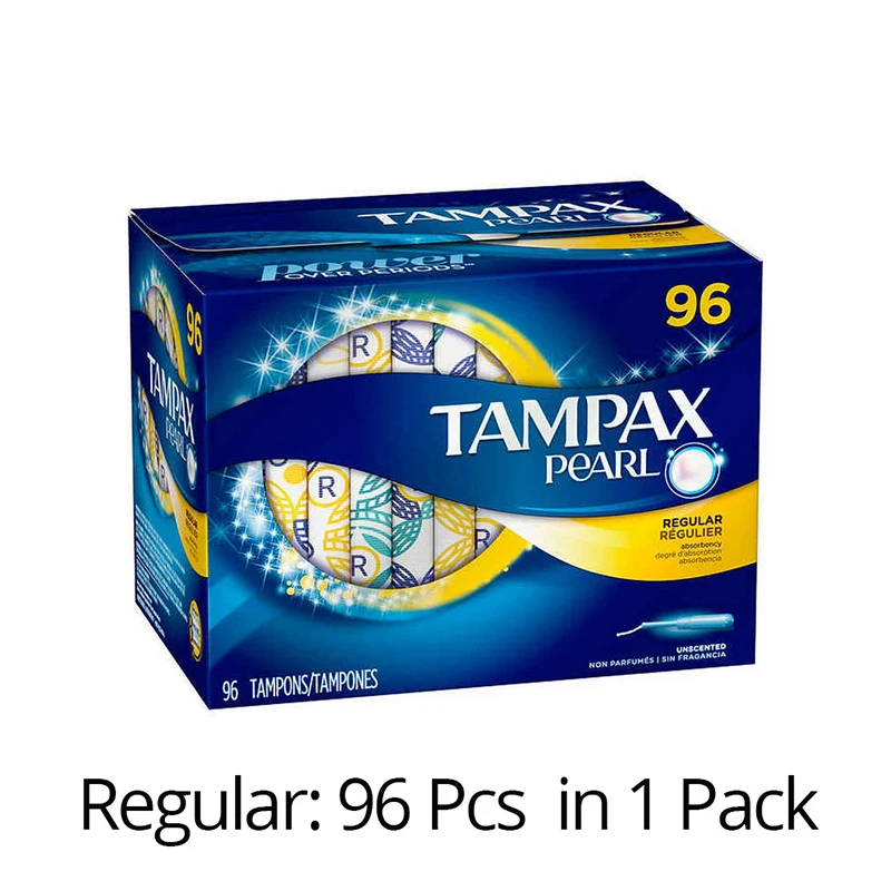 1 Pack Regular Tampax Pearl без запаха тампон обычная и увеличенной впитывающей способностью 96 шт./упак. заменить менструальная чаша санитарно Полотенца салфетки менструальные ремень - Цвет: 1 Pack Regular