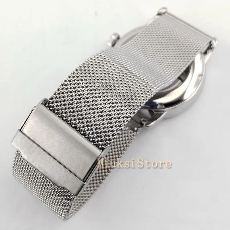 40 мм маховик белые механические Автоматические часы новый роскошный бренд