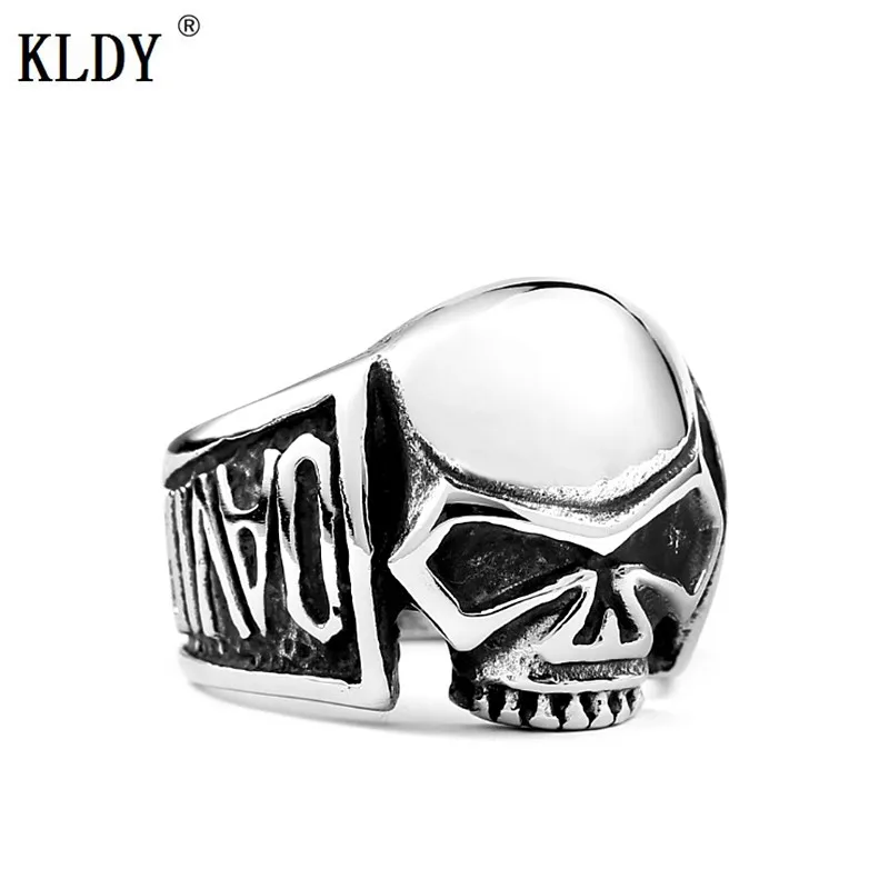 Мужское кольцо с черепом KLDY из нержавеющей стали индивидуальное модное хорошее