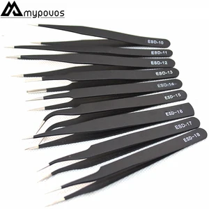 9 шт. пинцеты антистатические 10-18 высокоэластичные антистатические паяльные пинцеты из нержавеющей стали ручной набор инструментов для паяльной станции набор инструментов