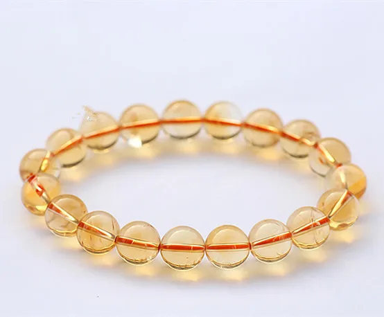 11mm Natural Quartz Crystal Round Bead Bracelets Trendy Women Femme Charm Stretch Bracelet Drop Shipping Popular Stone Bracelet