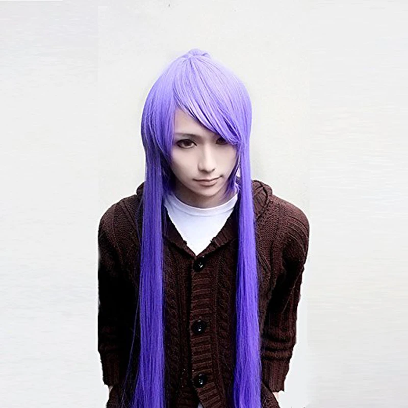 

Kamui Gakupo Purple 100cm Long Straight Cosplay Costume Wig + 1 Ponytail+Wig Cap