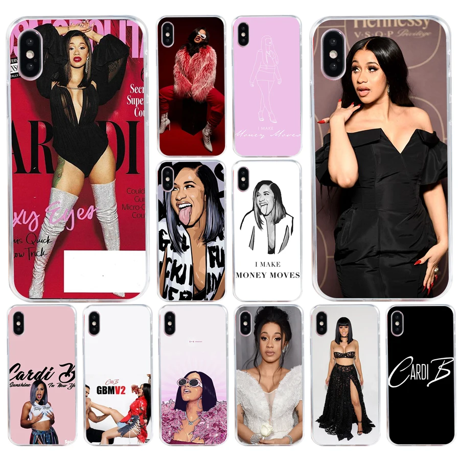 165H Cardi B Мягкий Силиконовый ТПУ чехол для телефона iphone 5 5s se X XR XS Max чехол|Бамперы| |