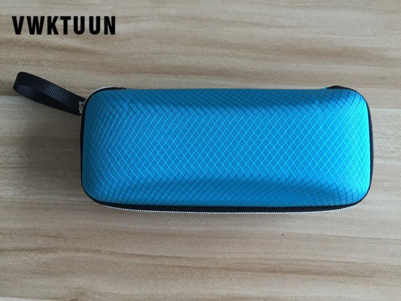 VWKTUUN солнцезащитные очки чехол 4 цвета солнцезащитные очки коробка Винтаж большой емкости молнии оправы для очков для женщин мужчин очки аксессуары - Цвет: Синий