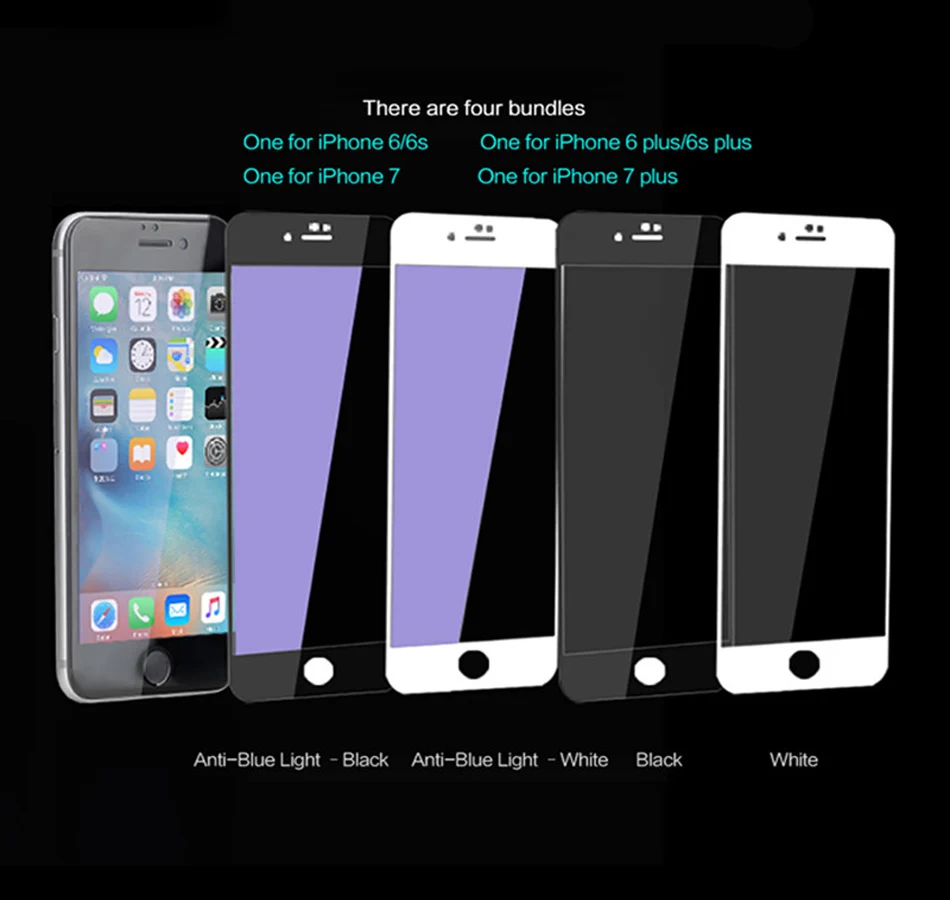 Защитная пленка для экрана из закаленного стекла для iPhone X, 8, 7, 6 S, 3D Матовая Мягкая Защитная пленка для iPhone X, 8, 7, 6 S, 6 Plus