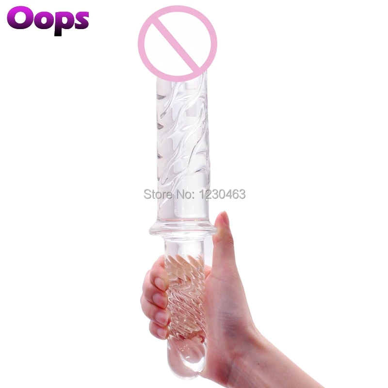 Огромный Pyrex кристаллический фаллоимитатор для женщин стеклянные