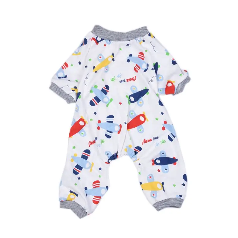 Комбинезоны для собак Хлопковая пижама одежда йоркширских осенняя спальная