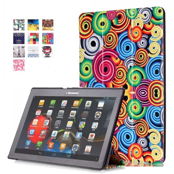 J Чехол для lenovo Tab2 Tab 2 A10-70 A10-30 A10-70F/L A10 30 10,1 принципиально Smart Стенд флип чехол для lenovo Tab 3 10 Бизнес - Цвет: J