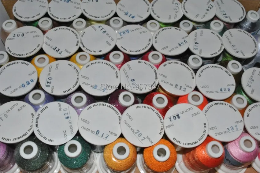63 brother colors 120D/2 1000m/конусная Компьютерная/машинная Вышивальная нить из