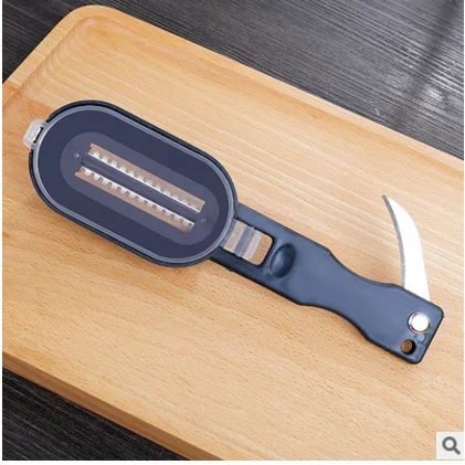 1Pcs Black Кухонные принадлежности рыбные весы Skinner для кухонной техники товары для кухни овощерезка кухонные инструменты Гаджеты Cozinha. Q - Цвет: 1Pcs Black