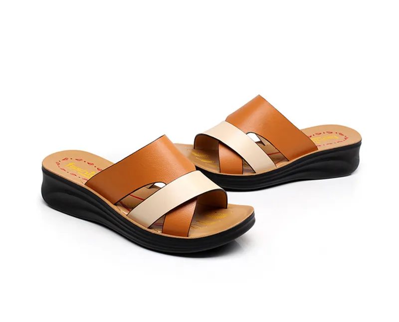 CEYANEAO2017 Летняя мода мать Обувь Для женщин на мягкой подошве тапочки большие размеры пожилых Женские шлепанцы удобные женские сандалии
