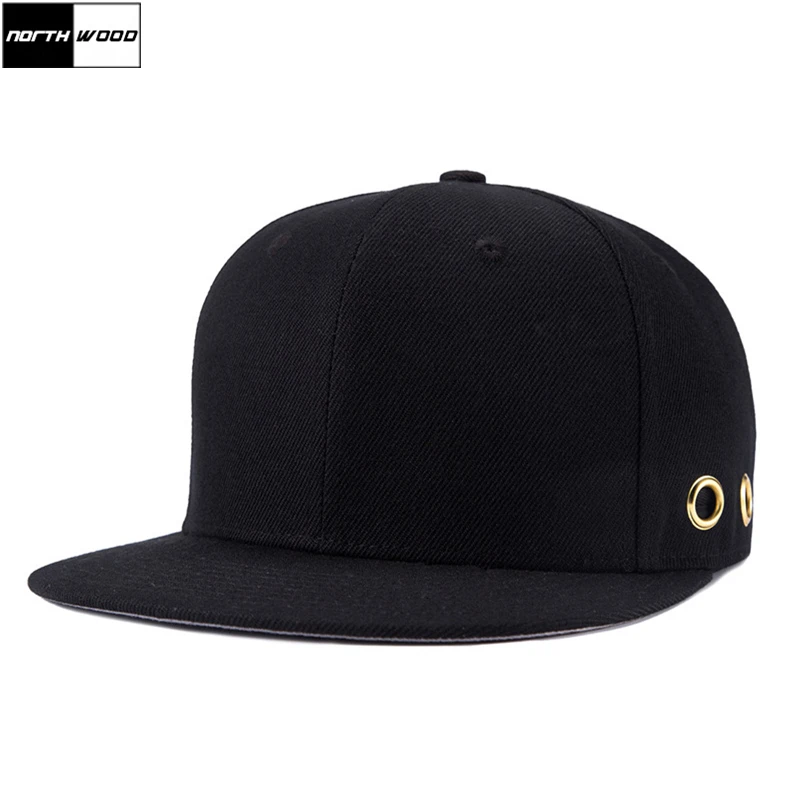 Бейсболка унисекс NORTHWOOD черная однотонная бейсболка в стиле хип хоп 2018|snapback