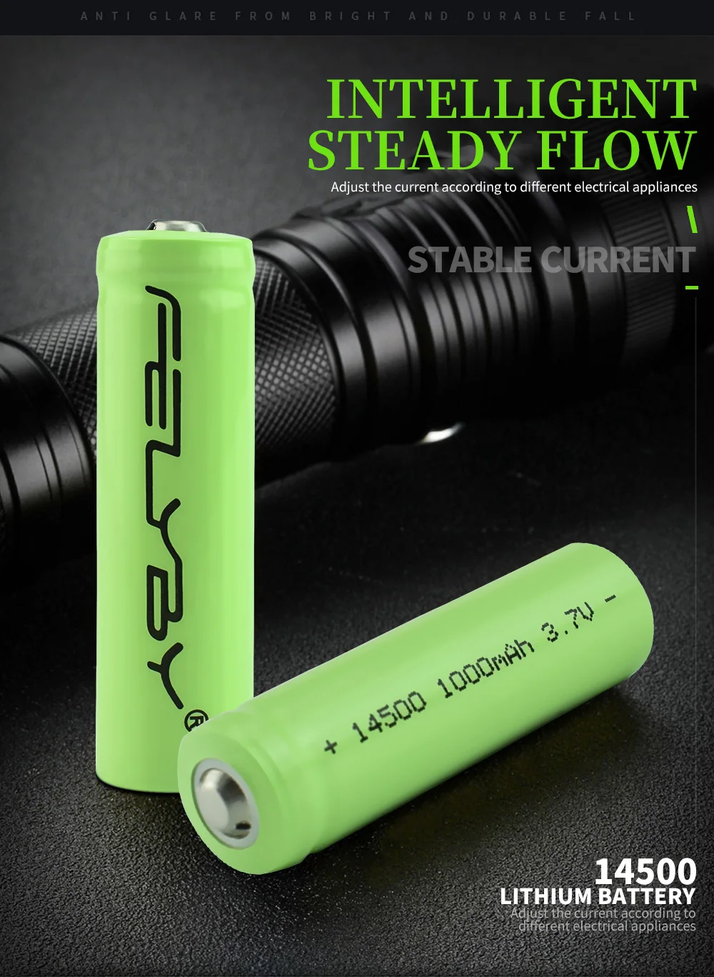 FELYBY 1 5 шт 3 7 V 1000mAh 14500 AA литий ионная аккумуляторная батарея с кнопками для камеры