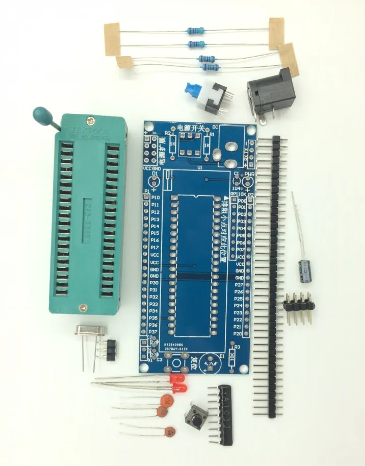 DIY россыпью 51 1 Чип Процессор системная плата Блокировка тип поддержки STC89C52