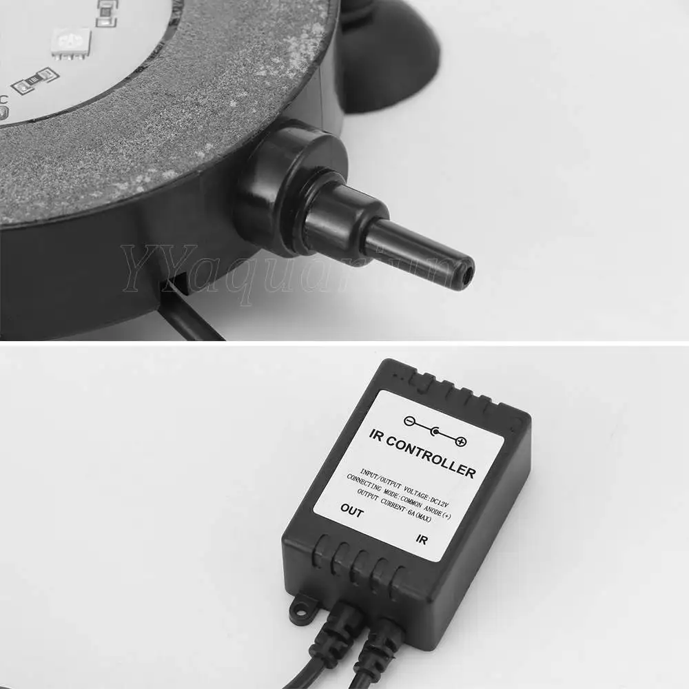 Аквариумный светодиодный светильник с воздушными пузырьками 6xSMD5050, чипы RGB, Точечный светильник s, 16 цветов, лампа для сада, пруда, бассейна, 24Key, пульт дистанционного AC100-240V