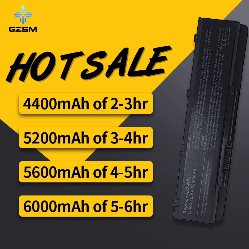 HSW аккумуляторная батарея для ноутбука A32 N55 07G016HY1875 N45 N45E N45S N45F N45J N55E N55S N75 N75E N75S bateria