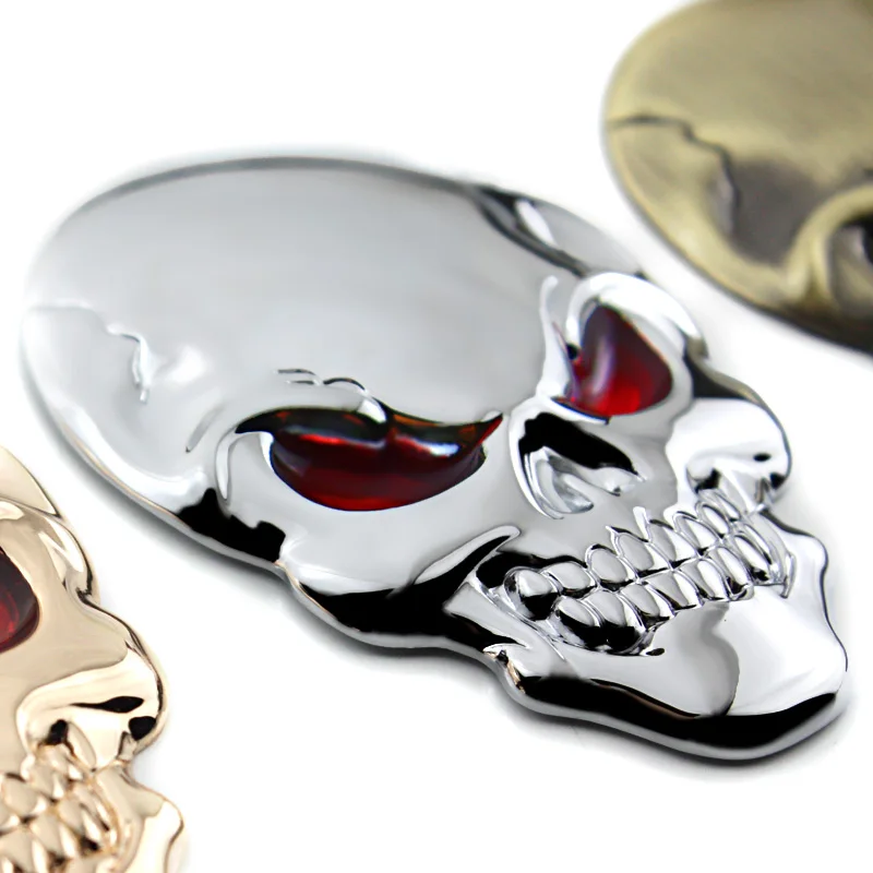 Новая металлическая наклейка с 3D логотипом черепа металлическая наклейка для автомобиля грузовика Авто мотоцикла Наклейка для стайлинга автомобиля гриля для XL833 1200 Sportster YAMAHA