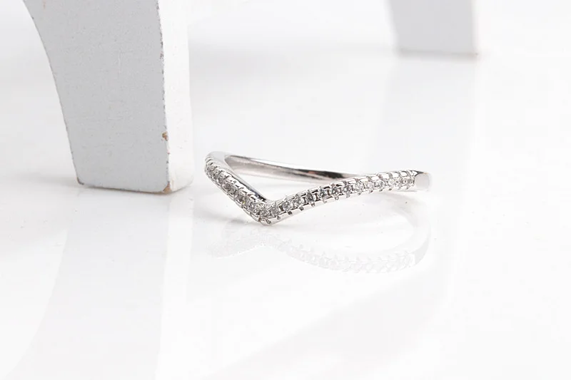 925 Sterling Silver Water Droplet Clear CZ Finger Rings for Women Wedding Engagement Jewelry Girlfriend Gift