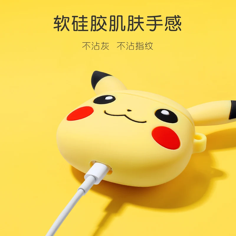 Мягкий Силиконовый Забавный мультяшный чехол для Apple Airpods защитный милый Air pods