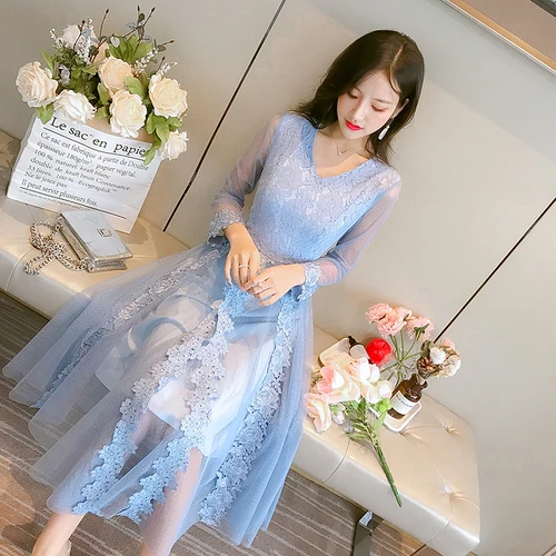 Светильник с v-образным вырезом кружевное винтажное женское платье Элегантная