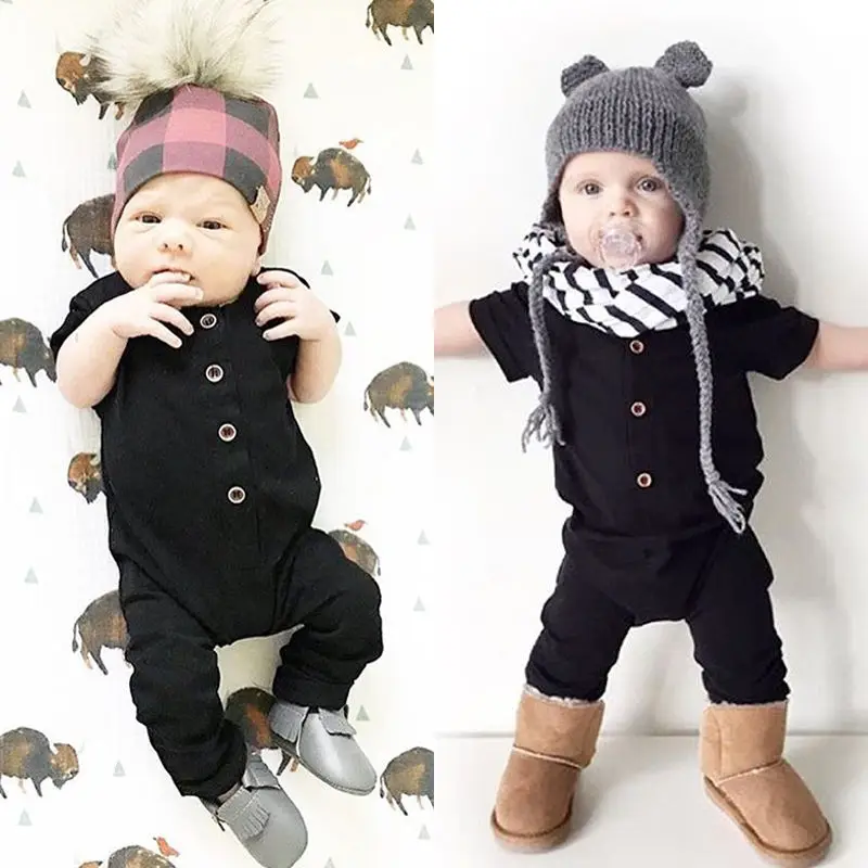 Infant Newborn Toddler Baby Boy Girl Cute Summer Spring Short Sleeve Romper Playsuit Casual Lovely Cotton Solid Color Sunsuit | Детская