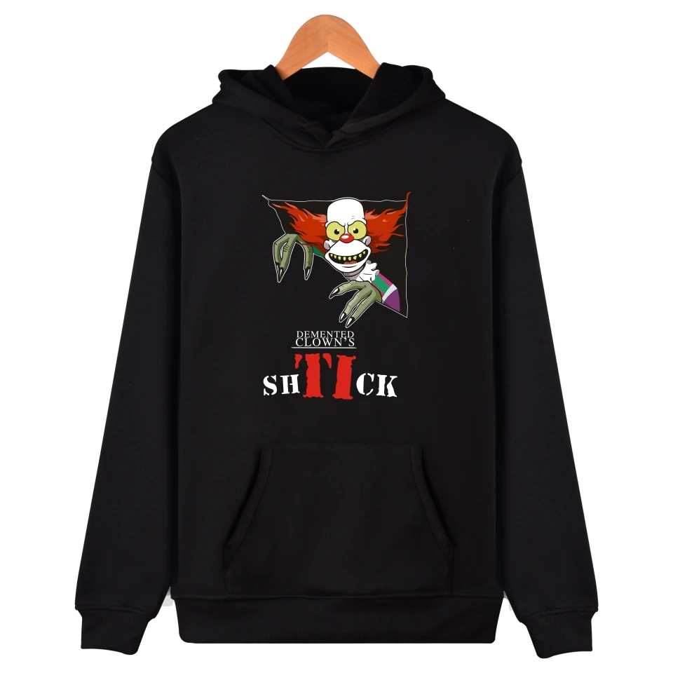 LUCKYFRIDAYF 2017 Pennywise спортивный костюм Свободная Толстовка с капюшоном черный ужас