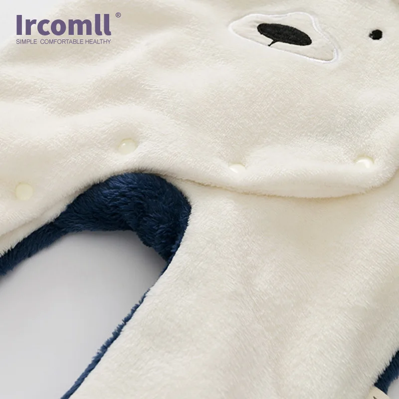 Комбинезон для новорожденных Ircomll теплый мягкий флисовый комбинезон с