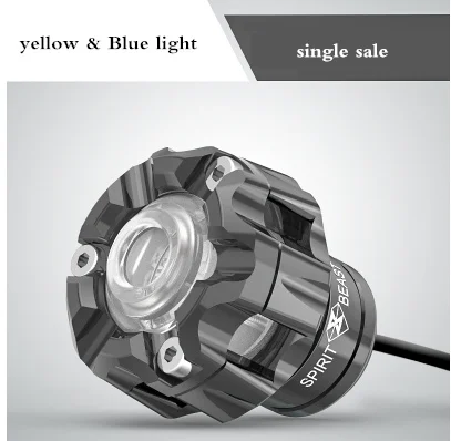 Black Y and B light Защита от падения мотоцикла, светодиодный фонарь с ЧПУ из алюминиевого сплава, рамка, ползунок, защита от Краш двигателя, защитная накладка, SPIRIT BEAST - Цвет: Black Y and B light