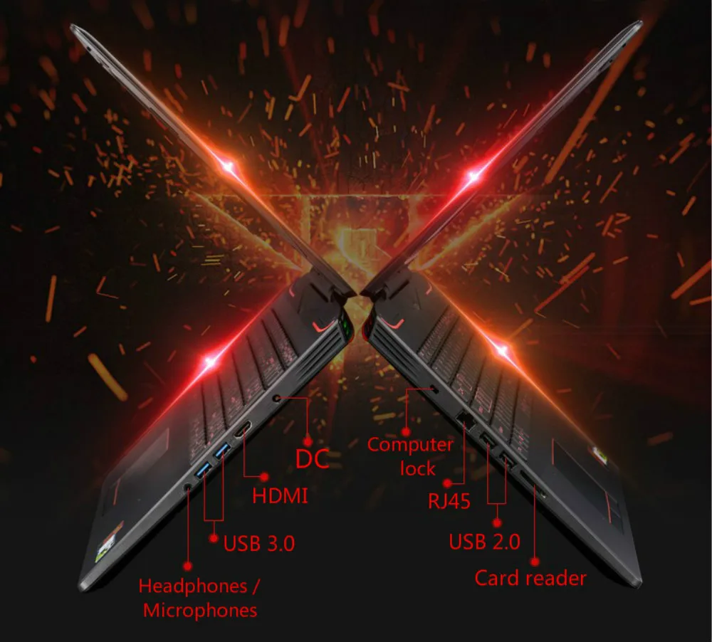 Энц N36 15 6 дюймов Intel Core I7-7700HQ Процессор игровых ноутбуков NVIDIA компьютера GTX1060 г 4G RAM