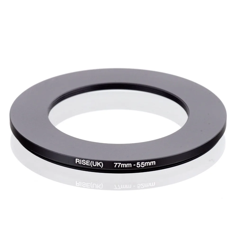 

RISE(UK) 77mm-55mm 77-55mm 77 to 55 Step down Ring Filter Adapter black