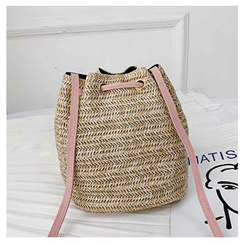 2019 новый маленький летний соломенный наплечный плетёная ротанговая raffia Пляжный