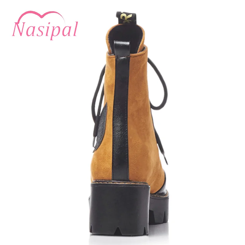 Nasipal модные мотоциклетные ботильоны Для женщин сапоги Женские женские Ботинки