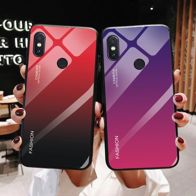 Чехол из закаленного стекла YOUVEI с градиентом для Xiaomi Mi8 Mi 8 SE чехол Lite |
