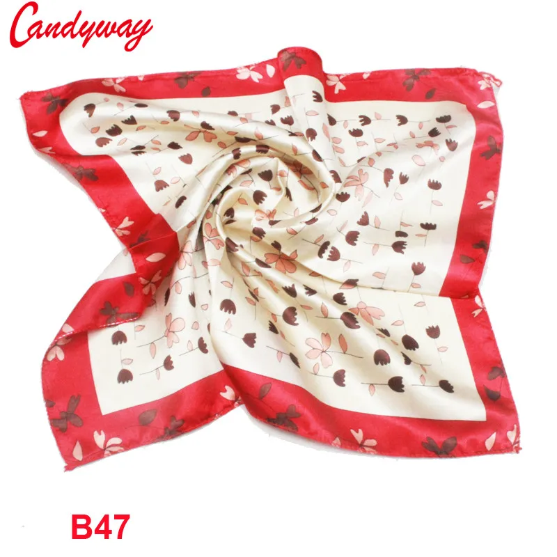

Fashion Leaf Head scarf Silk Ladies Accessories 50*50cm Womens New Female fashionable Printed neckerchief For Ladies square b047