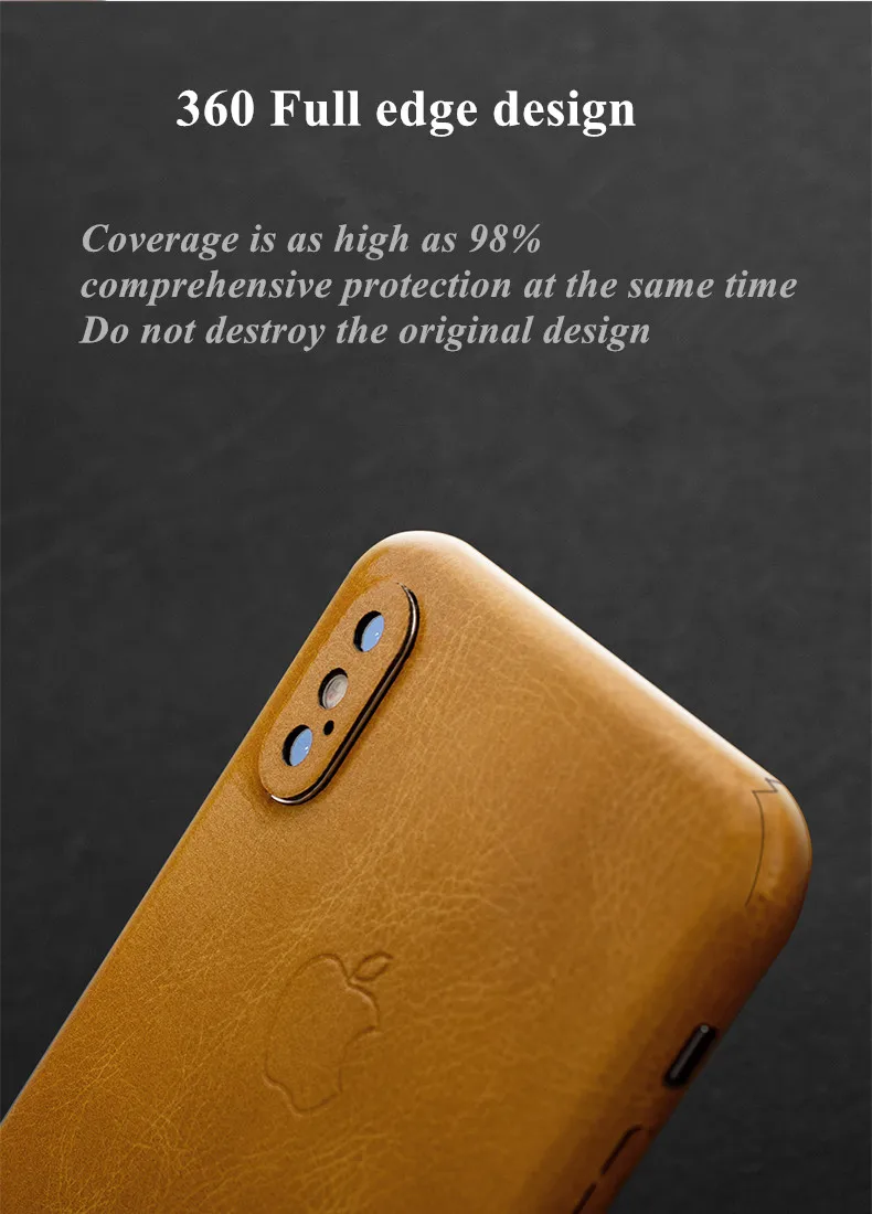 Для iPhone X Case Роскошная натуральная кожа. Вставьте 360 градусов круглый кожаный чехол для iPhone X с кодом отслеживания