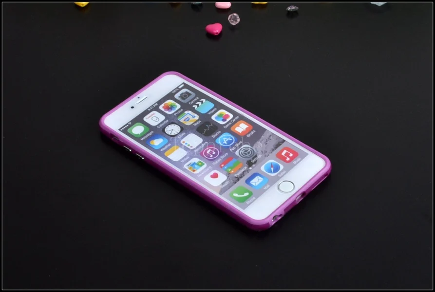 Двойной гибридный проданный цветной каркас ТПУ защитный бампер для Iphone 6 Plus 6s Plus 5," мягкий силиконовый бампер чехол 10-цвет s