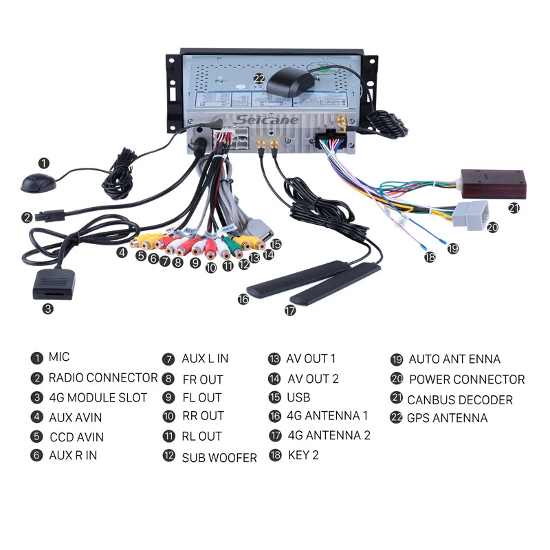 Seicane Android 6 0 dvd плеер стерео с навигационной системой для 2002 2007 CHRYSLER 300C Bluetooth wifi